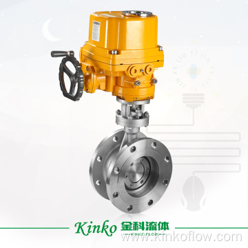 Electric hard seal flange butterfly valve